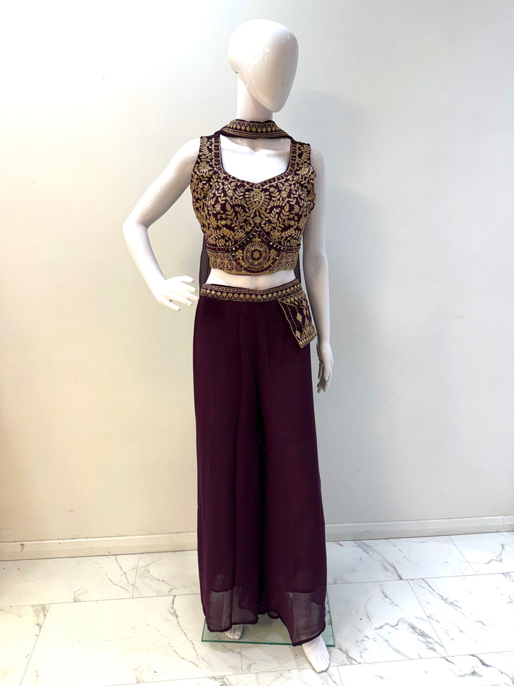 Stunning Crop Top Palazzo Set - Shree