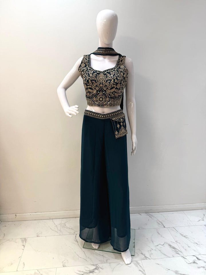 Stunning Crop Top Palazzo Set - Shree