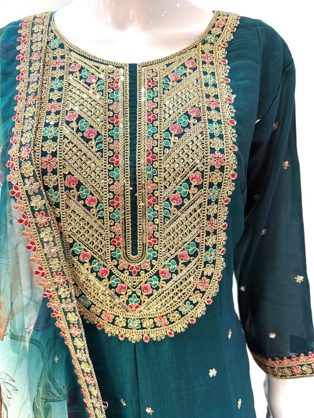 Green Anarkali Dress - Elegance Redefined - Shree