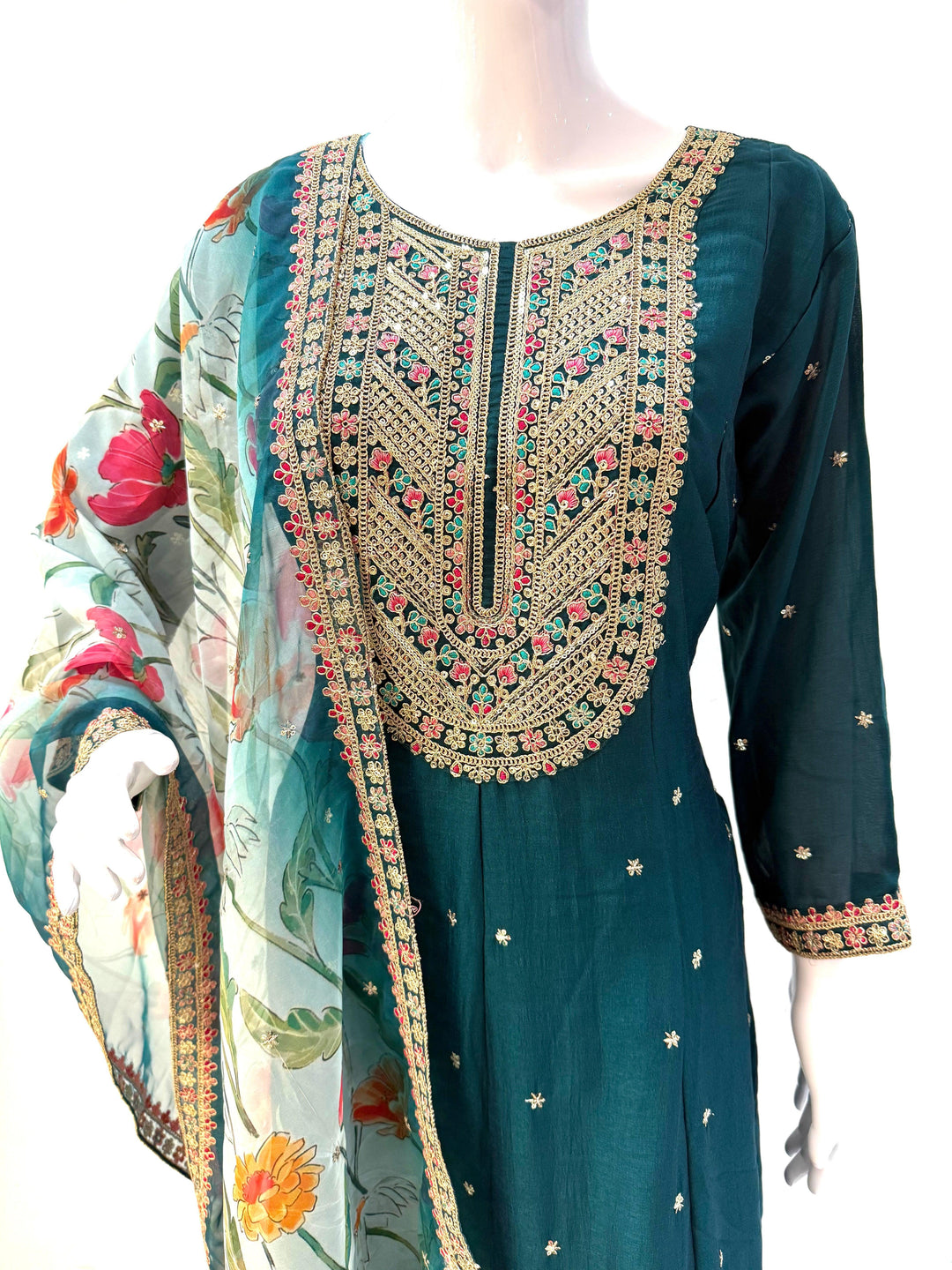 Green Anarkali Dress - Elegance Redefined - Shree