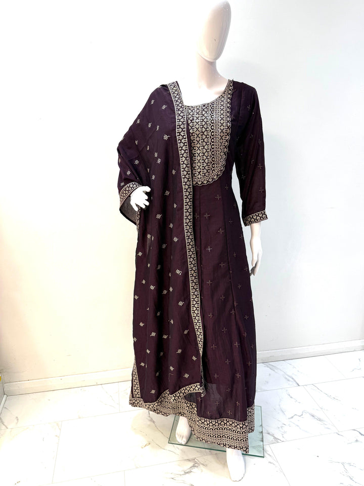 Exquisite Silk Anarkali Dress – Timeless Elegance for Every Occasion - Shree