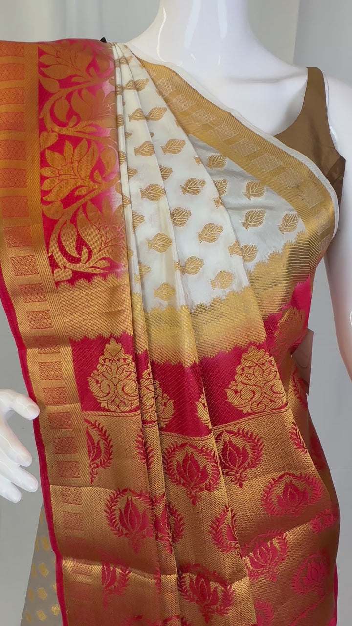 Banarasi Balatan Silk Saree with Matching Blouse Piece