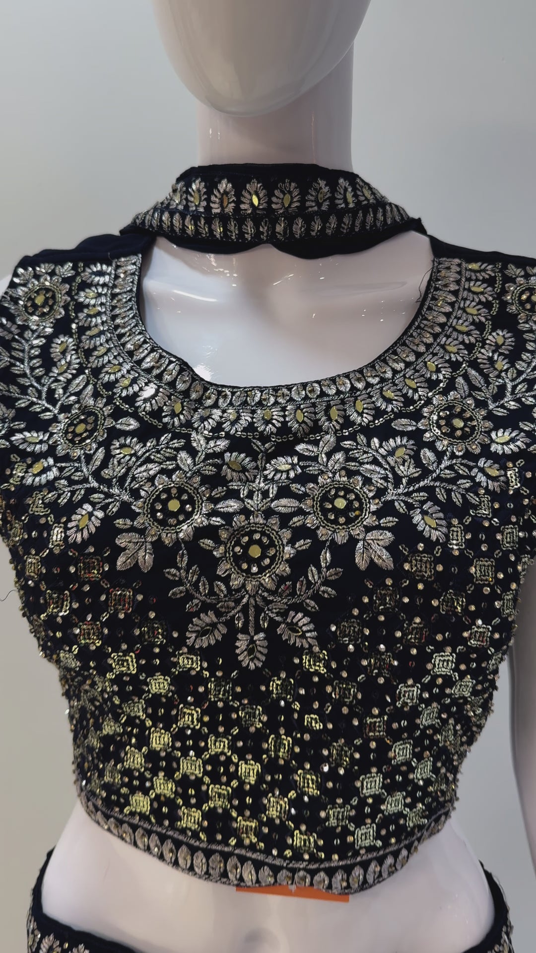 Stunning Embroidered Crop Top & Palazzo Set